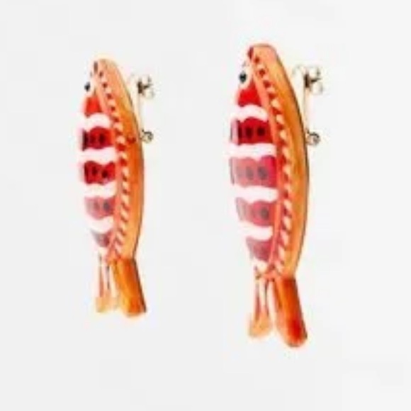 Zara NWT fish earrings 1856/092 - Picture 2 of 6